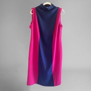 Retro color block dress